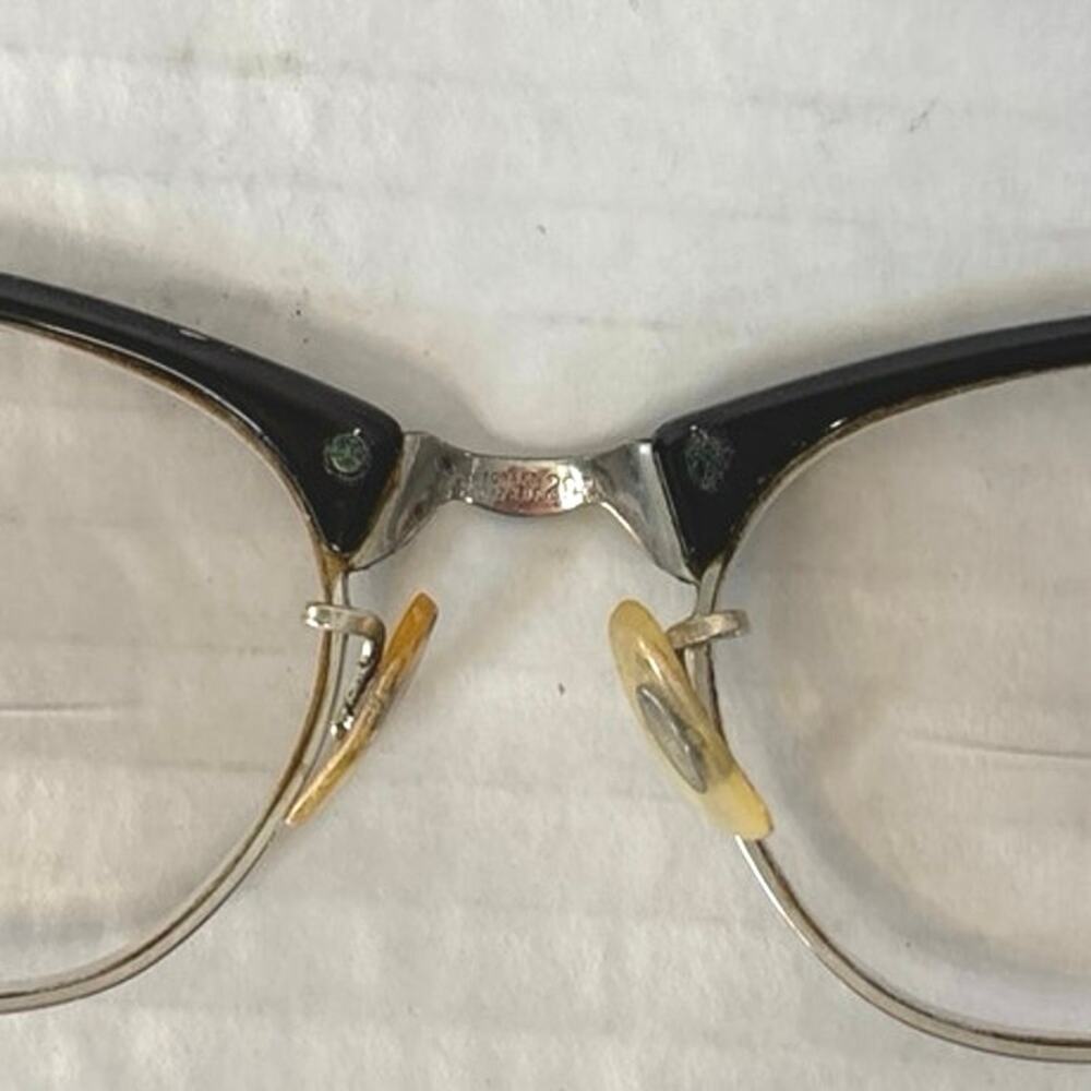 Vintage ArtCraft Bifocal Eyeglasses 1/10 12K GF Women's Black /Silver Cat Eye - Picture 8 of 9